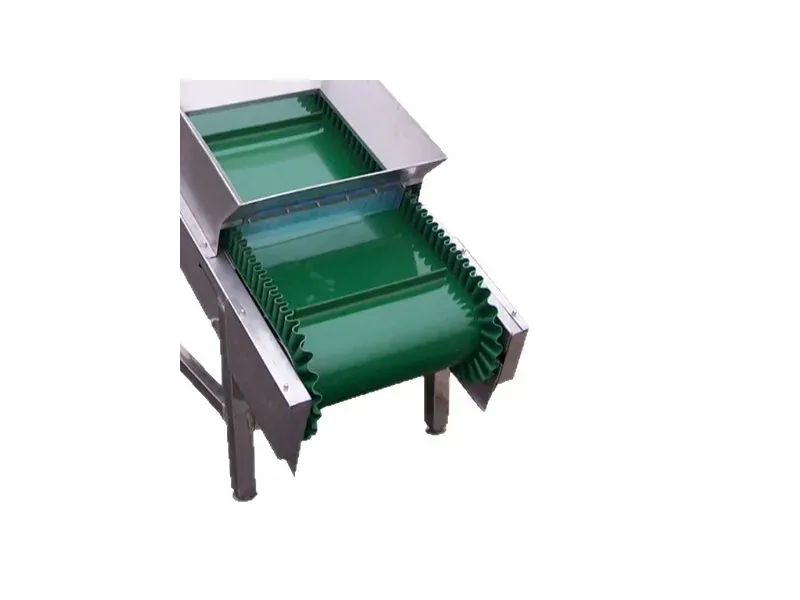 Industrial belt conveyor top view