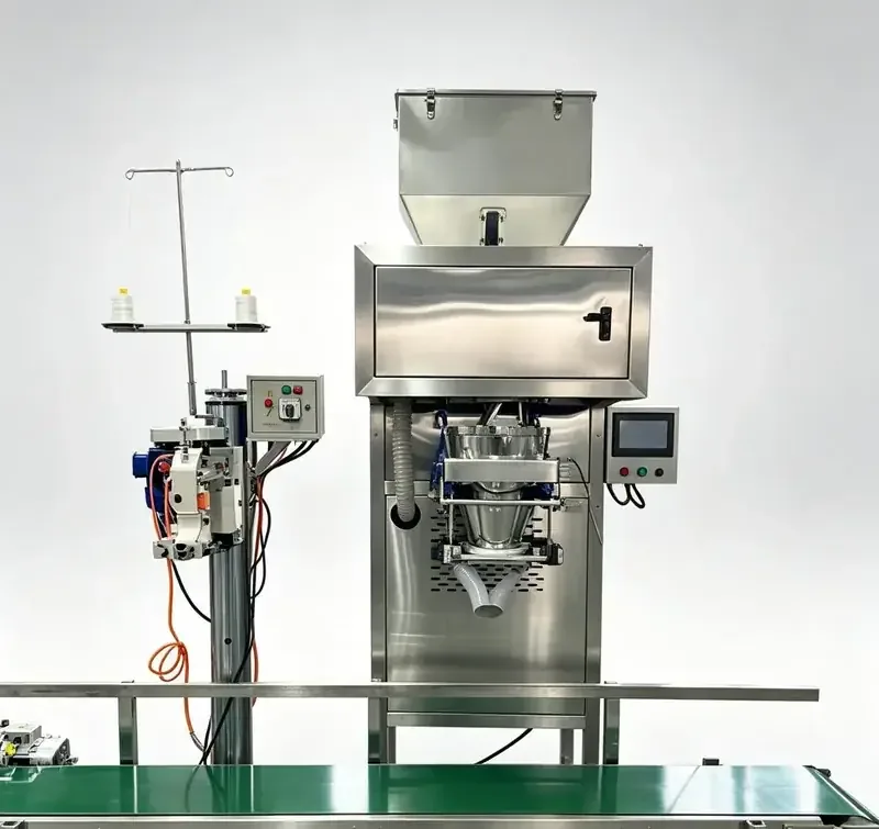 Big bag packing machine with conveyor Big bag packing machine with conveyor