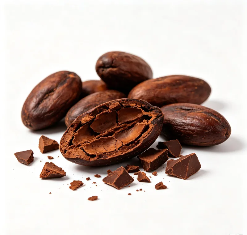 Cocoa powder processed by pin mill