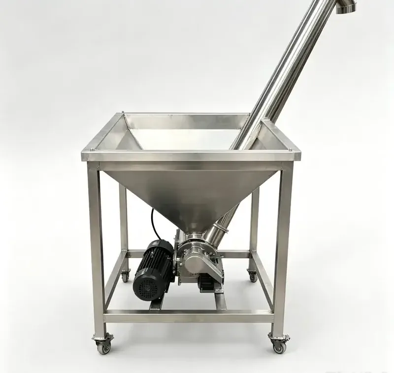 Industrial Screw Conveyor System side view