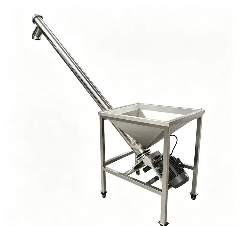 Industrial Screw Conveyor System feeding hopper