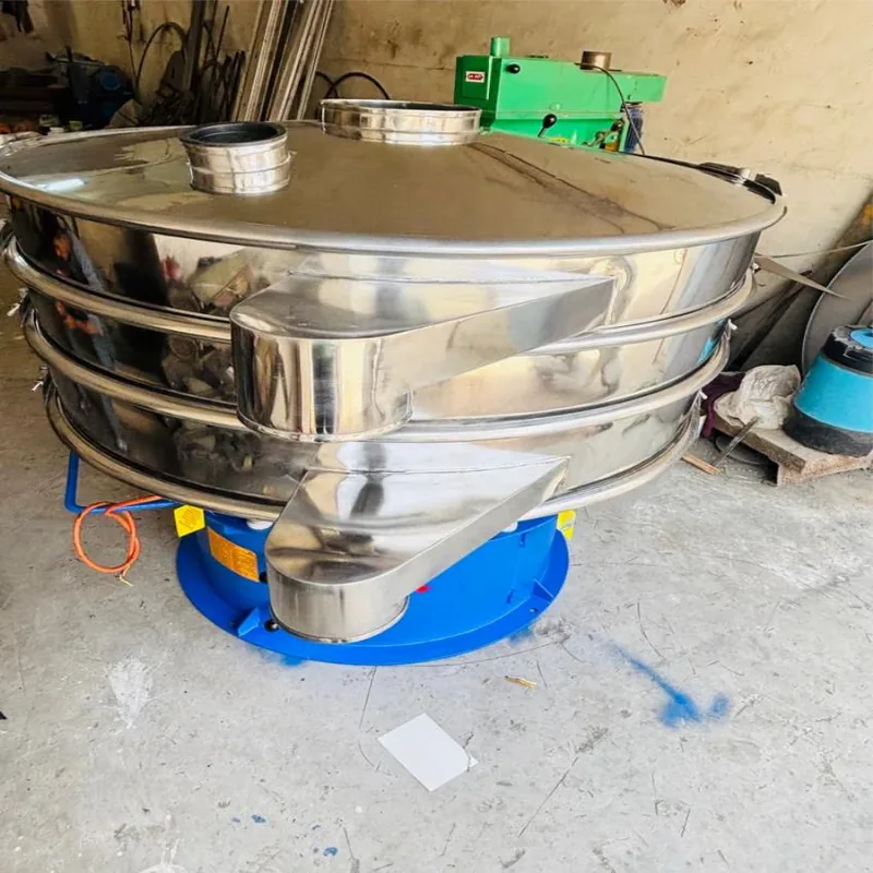 Vibrating screen for turmeric powder particle size control